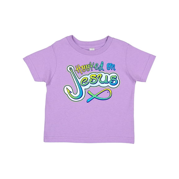 Inktastic Hooked on Jesus Christian Boys or Girls Toddler T-Shirt