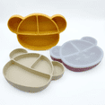 thumbnail image 3 of 4-Piece Silicone Children's Plate Set - Baby Food Bowl, Divided Plate with Lid, Spoon, and Fork, 3 of 4