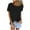 Black, variant on Uaswgudfs Women's Casual Summer Beachwear Loose Fit Round Neck Short Sleeve Blouse with Resort Style Vacation T-Shirt Top