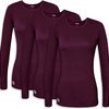 thumbnail image 1 of Sivvan Lot de 3 T-Shirts/maillots de Corps à Manches Longues Confort pour Femmes, 1 of 4