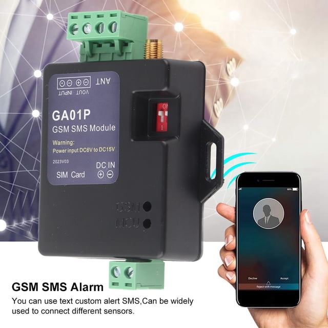Alarma de Falla de Energía GSM GA01P GSM Mini Smart Remote Alerta de Falla de Energía Llamada SMS Seguridad de Alarma - Se Puede Configurar un Mensaje de Alarma Enviar un