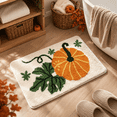 thumbnail image 4 of Pumpkin Bath Mat, Fall Decor Absorbent Bath Mat Halloween Pumpkin Vintage Truck Doormat Non Slide Washable Bathroom Floor Rug 15x23 Inch Multicolor, 4 of 7