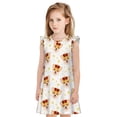 thumbnail image 1 of Fotbe Funny Corgi Vestido de Dormir para Niñas de 3 a 10 Años, Mangas Cortas, Estilo Princesa, Pijama Camisón con Mangas Voladas-XX-Large, 1 of 6
