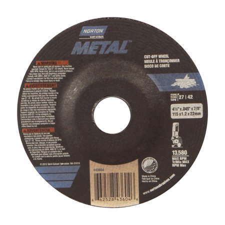 

CUTOFF WHEEL4.5X.045X7/8 (Pack of 1)