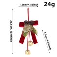 thumbnail image 3 of Christmas Hanging Ornament Set,Assorted Bow Bell Decorations With Pinecone Accents, Holiday Tree Ornaments For Christmas Tree, Wreath, Garland, Indoor Home Decor(Style F), 3 of 5