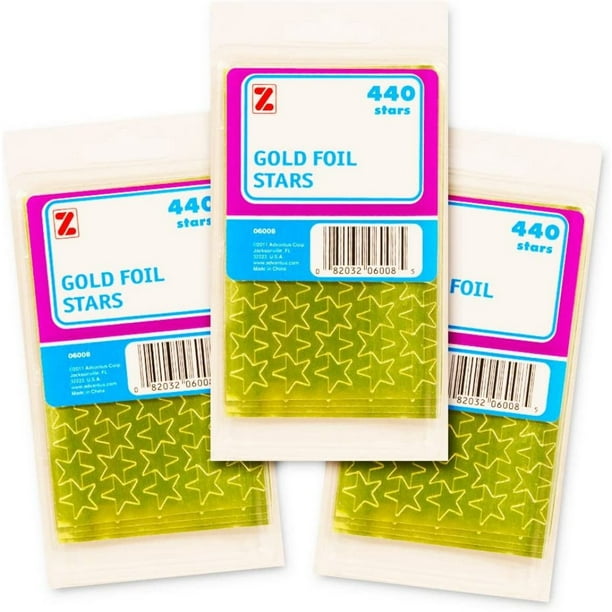 LueInJoy Self Adhesive Gold Foil Stars, Over 1300 Gold Star Stickers