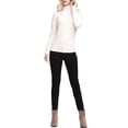 thumbnail image 1 of NINEXIS Women's Long Sleeve Turtle Neck Pullover Chic Soft Sweater with Sleeve Button, 1 of 4