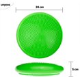 thumbnail image 2 of Estera de equilibrio, estera de percepción, verde 34 cm - estera inflable, estera de yoga - entrenamiento central, espalda, abdominales, piernas, fitness, Pilates, rehabilitación, 2 of 5