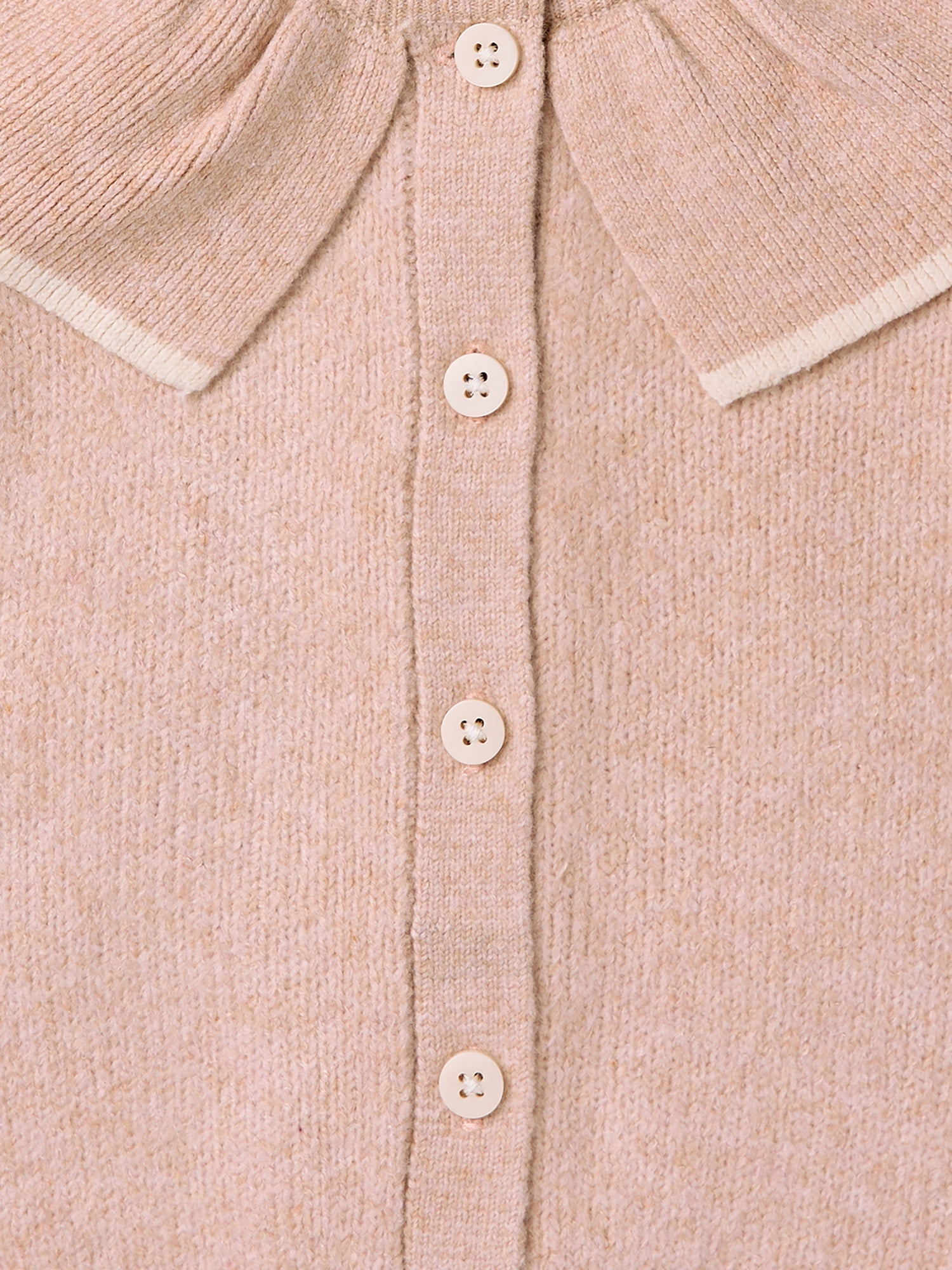 Modern Moments by Gerber Toddler Girl Cardigan with Tipped Rib Collar, Sizes 12 Months - 5T