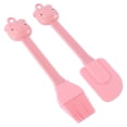 thumbnail image 2 of Dsseng 1 Set 2pcs Cartoon Pig Shape Silicone Scraper Brush Kids Baking Tools Supplies (Pink), 2 of 5