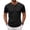 Black, variant on Men's Henley T-Shirt Short Sleeve Breathable Waffle Knit 3 Button Placket Regular Fit Casual Everyday Crew Neck Top Light Gray 3XL