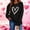 Black, variant on Avrnliq Womens Gray Valentine's Day Hoodie, Cozy Fleece Sweatshirt with Heart Print Cute Romantic Gift for Her,Size XL