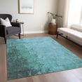 thumbnail image 6 of HomeRoots 625353 9 x 12 ft. Teal, Blue & Aqua Abstract Washable Transitional Indoor & Outdoor Rectangle Area Rug, 6 of 9