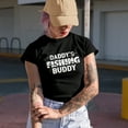 thumbnail image 2 of Daddy's Fishing Buddy - Fishing Enthusiast Daughter or Son, Military Green T-Shirt, Small, 2 of 5