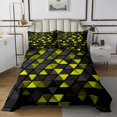 thumbnail image 1 of Erosebridal Stereoscopic Triangle Coverlet Set King,Gradien Geometric Bedding Set,Neon Decor,Ultra Soft,3 Pieces, 1 of 5