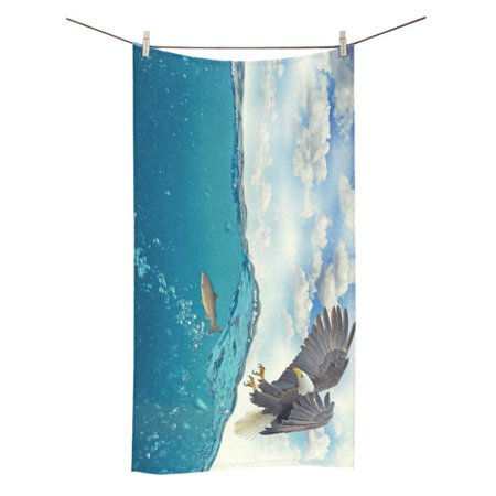 MYPOP The Eagle Catch Fish Shower Towel Bathroom Bath Towel 30x56 inches