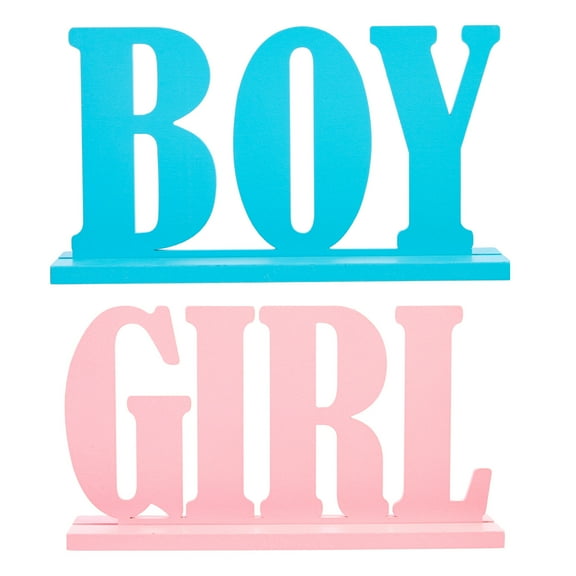 2 Pcs Creative Letter Decor Baby Party Gender Reveal Centerpieces