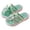 Green, variant on QNANSPI Girls Beach Slides Sandals, Girls Breathable Slippers, Big Girls Bow Pearl Glitter Thick Sole Mid Heel Roman Summer Beach Sandals