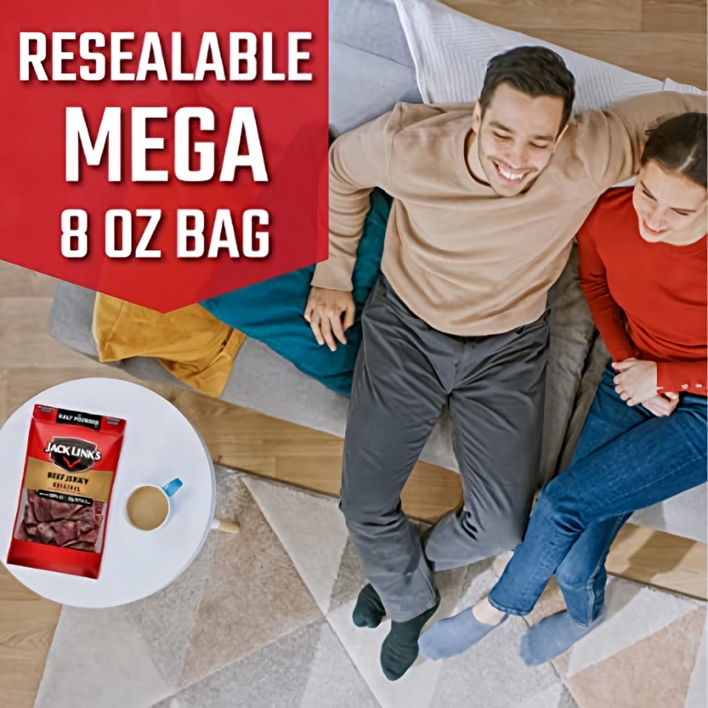 Jack Link's Original Beef Jerky Mega Pack, 8 Oz. (Pack of 24)