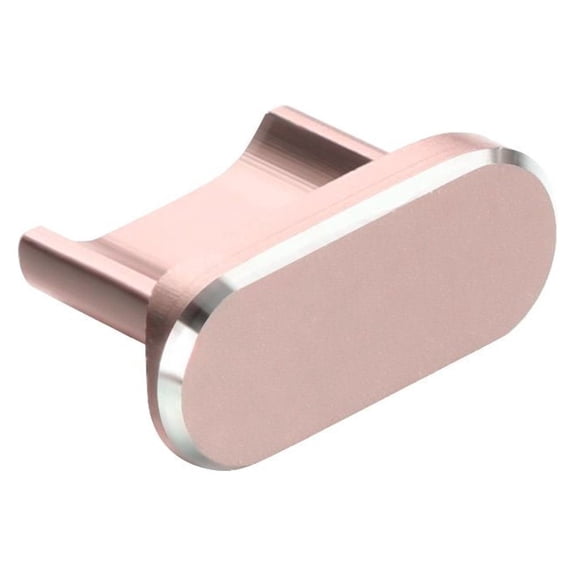 5pcs Durable Jack Interface Wear-resistant Anti Dust Plug Aluminium Alloy Stopper Micro Charger Port Dustproof Cover ROSE GOLD