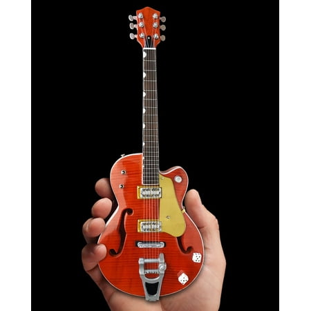 Axe Heaven Brian Setzer Nashville Orange Dice Hollow Body Mini Guitar