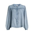 thumbnail image 6 of Time and Tru Women’s Smocked Top with Long Sleeves, Sizes XS-XXXL, 6 of 7