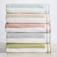 thumbnail image 6 of 100% Cotton Cabana Stripe Oversized 4 Pack Beach & Pool Towel (4 Pack- 35" x 70", Eucalyptus Green / White), 6 of 6
