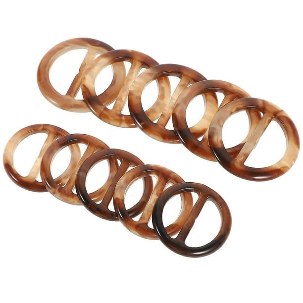 20pcs Resin Round Shaped DIY Slide Adjustable Roller Buckles for Clothes Scarves Hats Random Color