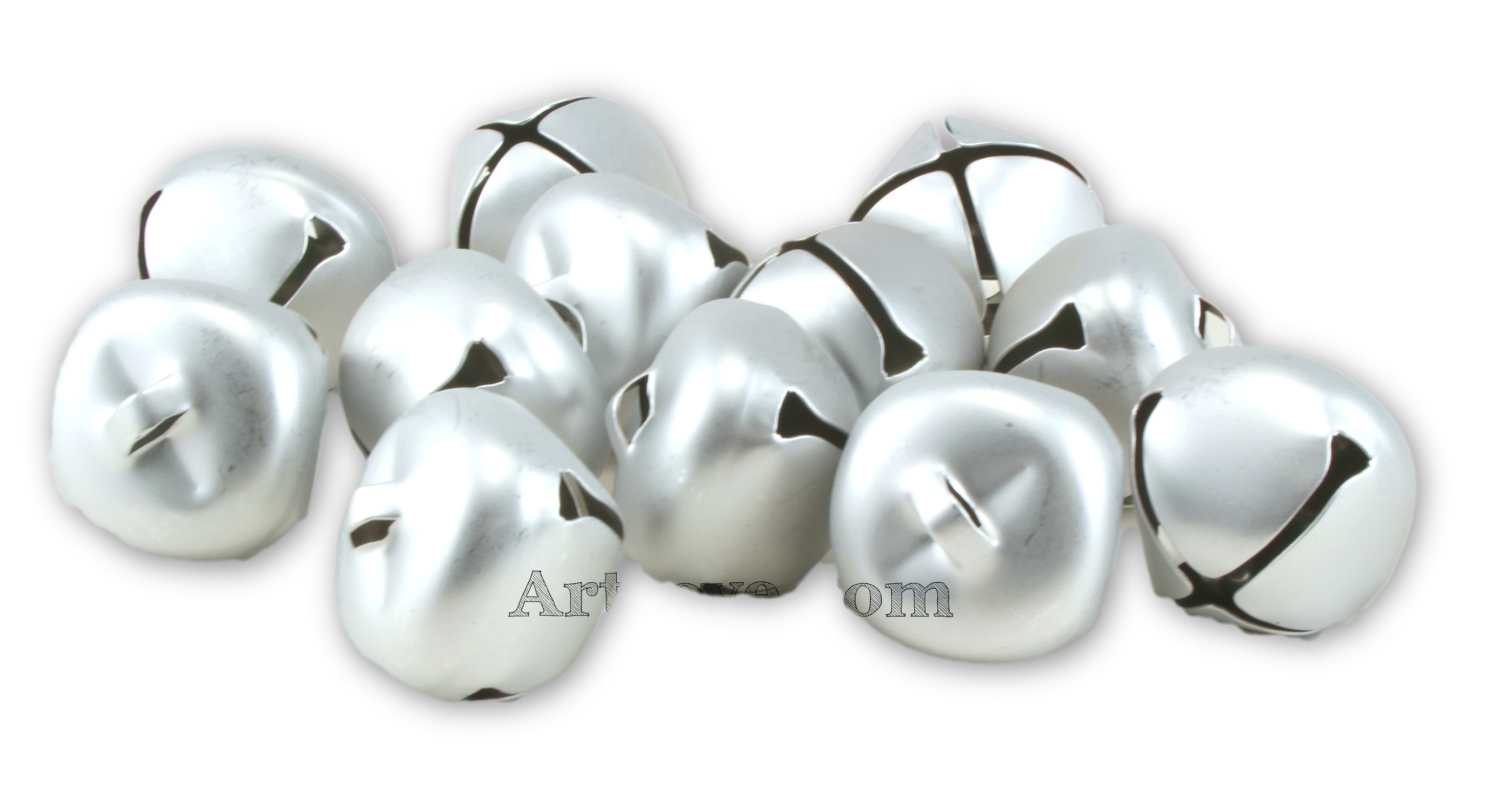 1 Inch 25mm Matte Silver Large Craft Jingle Bells 8 Pieces Walmart