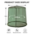 thumbnail image 5 of TOPCHANCES 7-10ft Patio Umbrella Mosquito Netting with Zipper Door, Polyester Mesh Screen, Height Diameter Adjustable, for Outdoor Patio Garden, 300x230cm(DxH), Green, 5 of 8