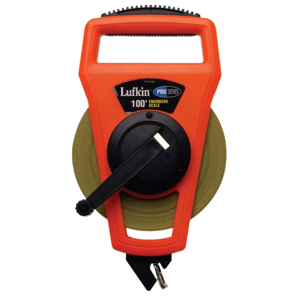 Lufkin Pro Series Nyclad Tape Measures, 1/2 in x 100 ft, Inch/Engineers