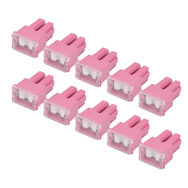 Fusibles de Soplado lento, empuje en fusible establecido Instalación Fácil Terminal dual Hírmica 10pcs 30a 32V erosión Resistente para camión de botes de automóville