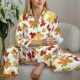 thumbnail image 6 of Sikiie Autumn Leaves 1 Pajamas for Women Set, Womens Pajama Sets, Lounge Sets for Women, 2pjs for Women-Large, 6 of 7