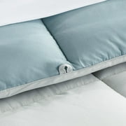 Lucid Reversible Bed in a Bag 7-Piece Comforter Set with 2 Pillows, Queen, Blue/Gray