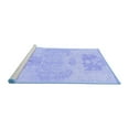 thumbnail image 2 of Ahgly Company Machine Washable Indoor Square Abstract Blue Modern Area Rugs, 6' Square, 2 of 4