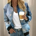 thumbnail image 2 of Chaqueta Gibobby Informal Ligera con Cremallera Estampado Floral Cuello Levantado Aqua XL, 2 of 5