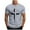 Gray, variant on Kalauyu Mens Round Neck Short Sleeve Graphic Print T Shirt Breathable Fit Casual Short Sleeve