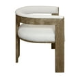 thumbnail image 3 of Pemberly Row Wood Dining Arm Chair w/ Ivory Boucle Fabric and Down-Filled Seat, 3 of 5