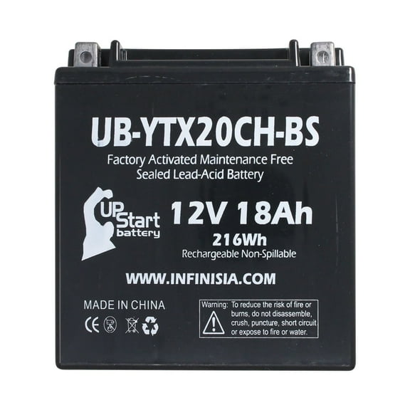 UB-YTX20CH-BS Battery Replacement for 2003 Kawasaki VN1500-G, J, L, R, Vulcan Nomad, Drifter 1500 CC Motorcycle - Factory Activated, Maintenance Free, Motorcycle Battery - 12V 18AH