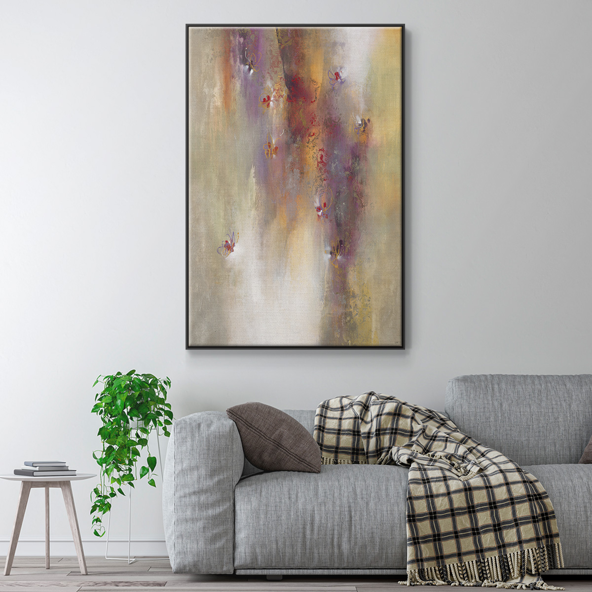Scarlet Summer Framed Premium Gallery Wrapped Canvas - Ready to Hang - 25 x 37 - Black Floating Frame