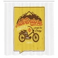 thumbnail image 3 of Ambesonne Saying Shower Curtain, Retro Words Bike Summer Art, 69"Wx75"L, Mustard Brown and Red, 3 of 3