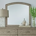 thumbnail image 2 of Liberty Furniture Arched Mirror with Dresser Mount 41" x 40"- Burnished Beige Oak Wood Frame, 2 of 7