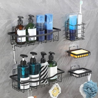 Shower Caddy Suction Cup Clear Bathroom Shower Organizer Drill free Strong  Sucti