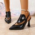 thumbnail image 2 of SACFOF Heels Women Pumps Closed Toe Ankle Strap Pointed Toe Heeled Sandals for Women Stiletto Wedding Dress Shoes, 2 of 5