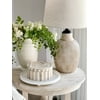 My Texas House 24.5" Ribbed Table Lamp, Distressed Texture, Natural Finish