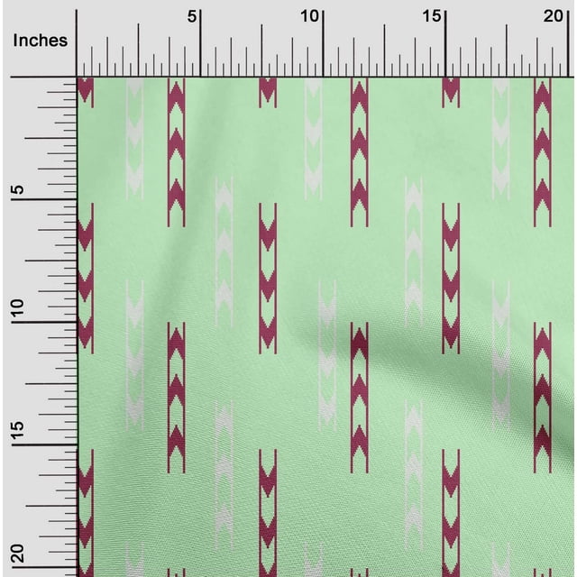 oneOone Tissu Popeline de Coton Signe de Flèche Kasuri Imprimé 1 Yard 42 Pouces de Large