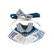 thumbnail image 5 of Vestido para muñecas de 20 cm CUTICAT Rayas azules suave elegante accesorios, 5 of 8