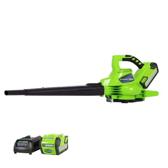 Greenworks 40V 340 CFM Cordless Leaf Blower/Vacuum, 4.0 Ah Battery and Charger Included