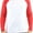 Red and White, variant on ToBeInStyle Men's Long-Sleeved Baseball Shirt