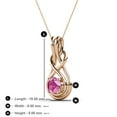 thumbnail image 3 of TriJewels 0.53 ct Round Pink Sapphire (5.00 mm) Solitaire Infinity Love Knot Pendant Necklace in 10K Rose Gold, 3 of 5